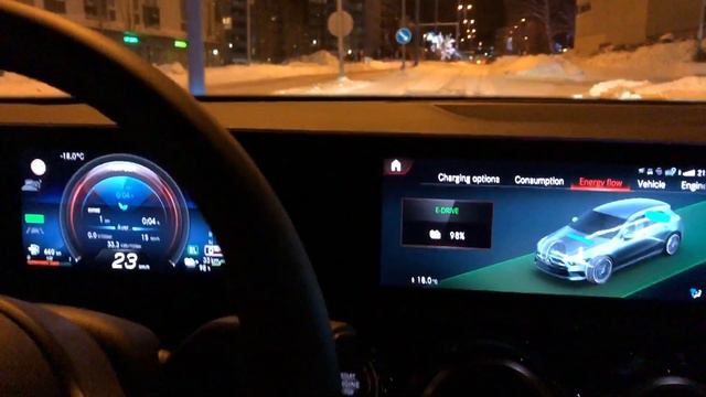 Mercedes-Benz A250e Plugin Hybrid | Winter -23,5C Temp Electric Drive Test смотреть онлайн