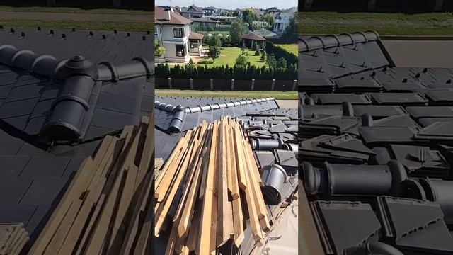 Монтаж кровли из керамической черепицы