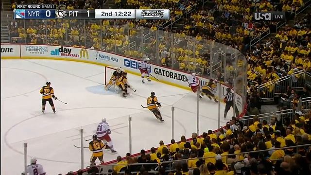 New York Rangers @ Pittsburgh Penguins. Round 1 Game 1 смотреть онлайн