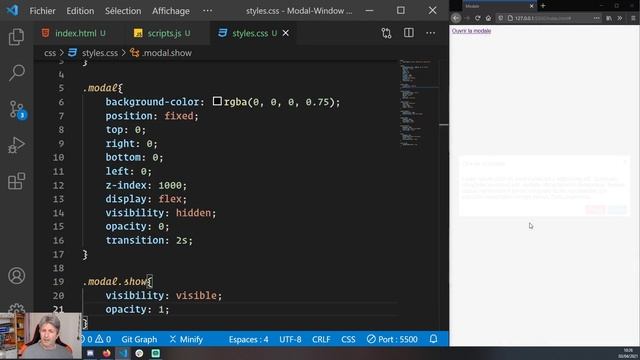 On crée des fenêtres modales sans framework смотреть онлайн
