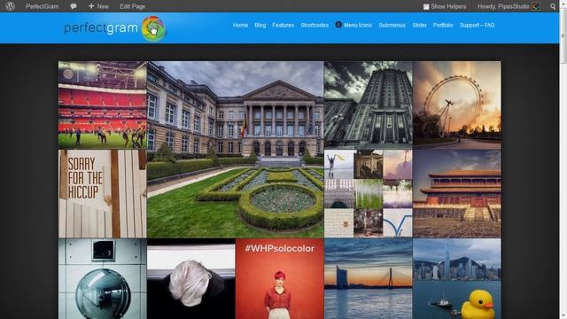 PerfectGram : Awesome Grid Slider - Wordpress Template смотреть онлайн