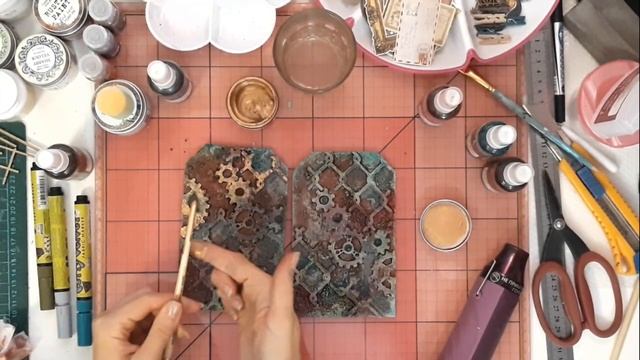 Создаём тэги в стиле "гранж". Микс медиа. Скрапбукинг. смотреть онлайн