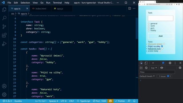 Typescript - kurs podstaw ? Tutorial krok po kroku! смотреть онлайн
