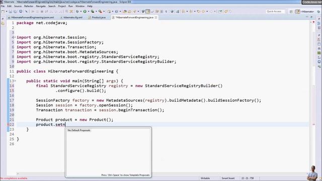 Hibernate Create Tables from Entities (Forward Engineering) смотреть онлайн