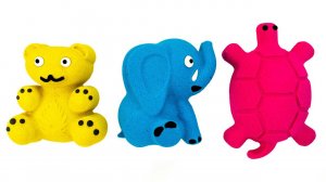 Учим животных из кинетического песка. Обучающее видео для малышей