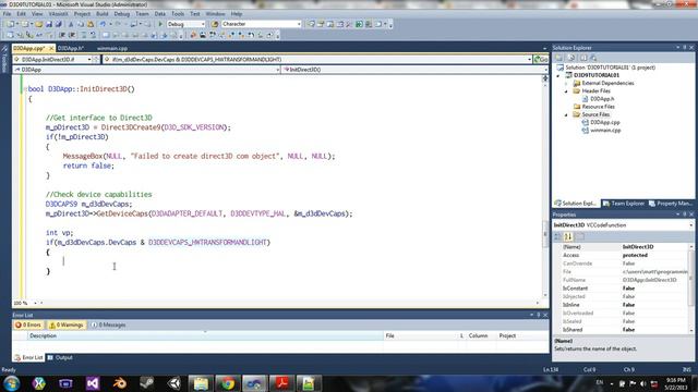 [C++ DirectX 9] Tutorial 1: Win32/DirectX Wrapper Class and 3D Intro смотреть онлайн