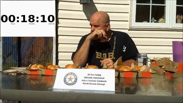 11 lbs - 20 Arby's Venison Steak Sandwiches - All Pro Eating Sanctioned World Record смотреть онлайн