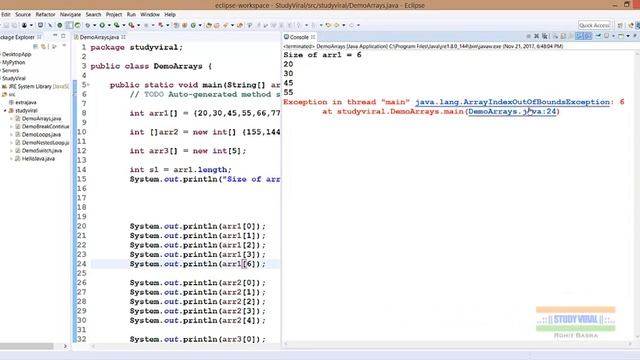Java Tutorial - 24 Array (1-Dimensional Array)in Java - Study Viral смотреть онлайн
