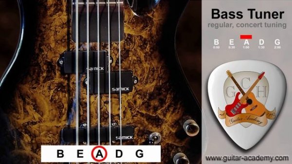 5 string Bass tuner - tune your five string bass