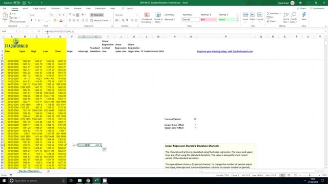 How to Calculate Linear Regression Standard Deviation Channels смотреть онлайн