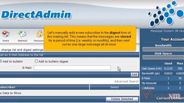 How to create a mailing list in DirectAdmin смотреть онлайн