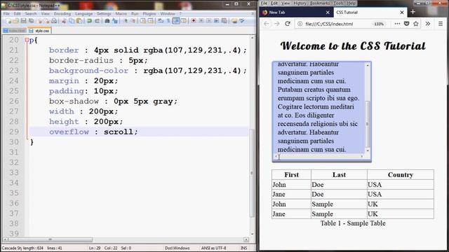 CSS Tutorial 27 - Overflow Property смотреть онлайн