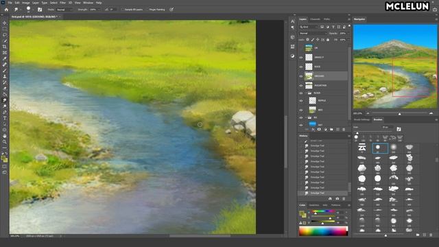 Photoshop Paint Over on Nvidia Canvas AI Generated Landscape смотреть онлайн