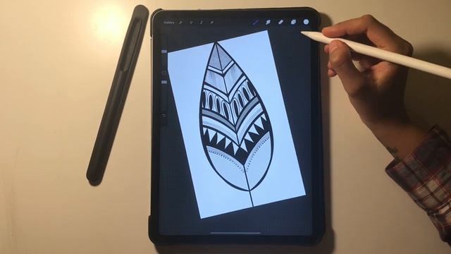 Zentangle leaf art | wallpaper for electronic device | on iPad pro with Procreate ~ Avee Megur смотреть онлайн