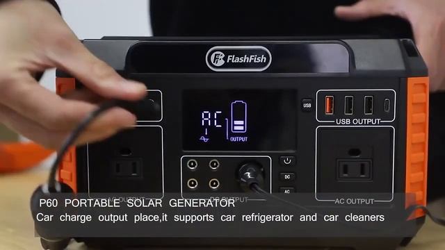 Flashfish P60 portable power station смотреть онлайн