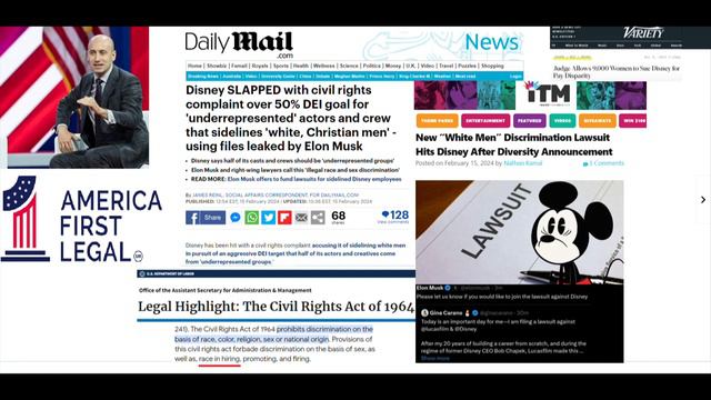 Disney SUED For Public Civil Rights Violations via DEI, Joins Gina Carano & 9,000 Women Suing DISNE смотреть онлайн