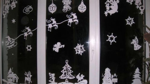 украшения окон на новый год своими руками шаблоны смотреть онлайн