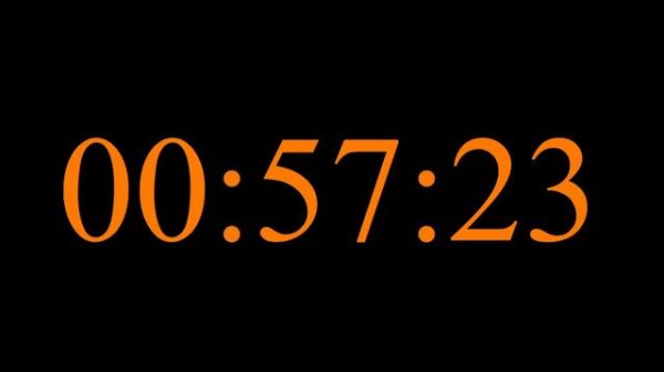 1 Hour 55 Min Countdown Timer & 15 Second Alarm