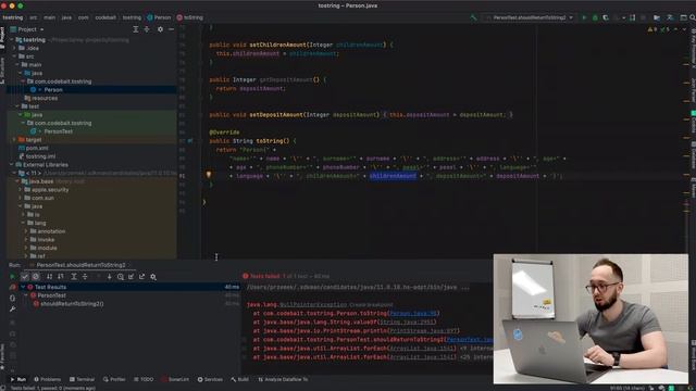 Null w metodzie toString | #NullPointerEXCEPTION смотреть онлайн