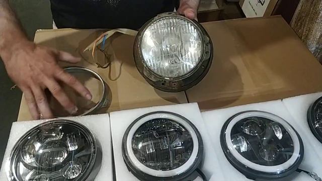 Установка фар главного света (5,75 дюймов) на автомобиль ВАЗ 2103,06. смотреть онлайн