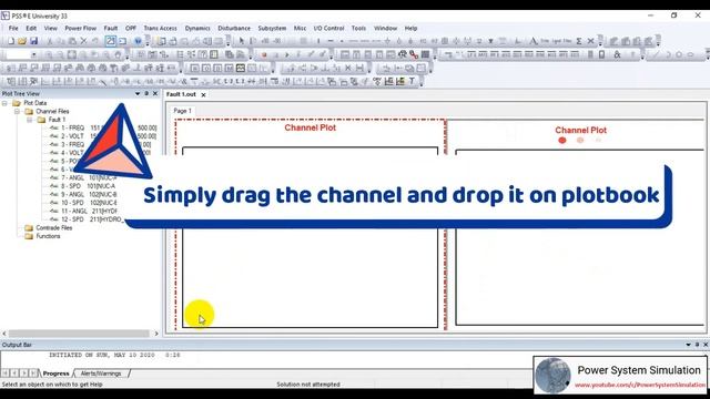PSSE Tutorial #7 : Plotting .out file in PSSE using PSSPLT & Plotbook | Angle Frequency Voltage plo смотреть онлайн