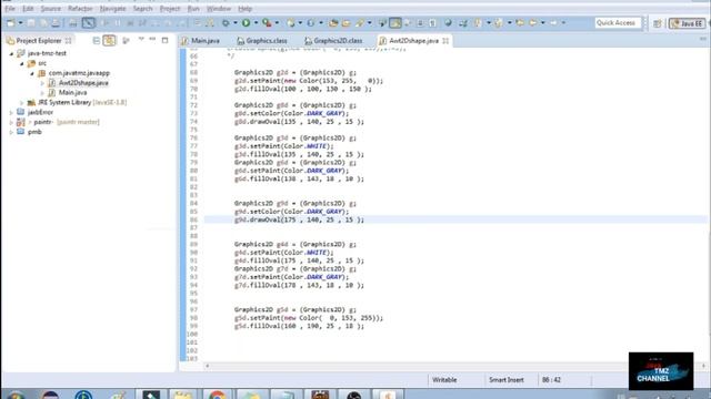 Java Creating Basic Shapes 2D Graphics GUIShape смотреть онлайн