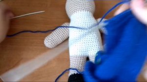 Вязаная игрушка, Полицейский. Часть #2.