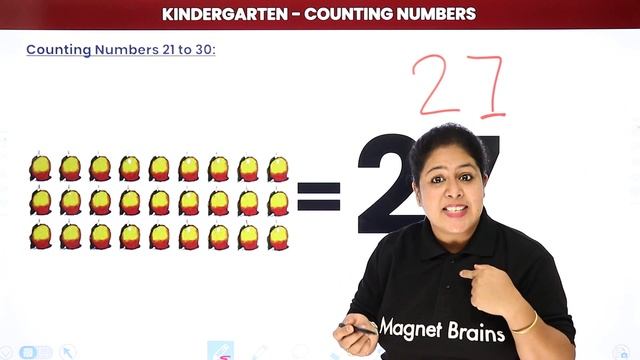 Counting Numbers (21 - 30) | Learn To Count from 21 to 30 Numbers - Kindergarten смотреть онлайн