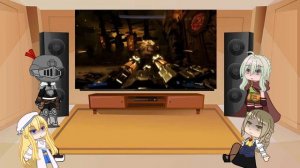 Goblin Slayer react to Doom Slayer VS CyberDemon | Gacha reacts