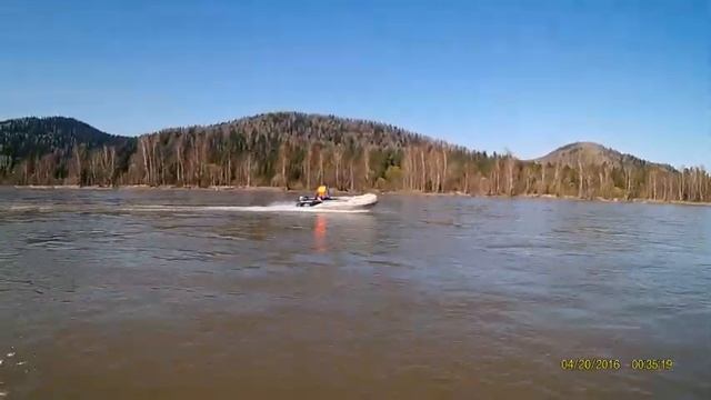 ПВХ лодка 400 honda T-40 AL2 с мотором MIKATSU 9.9.видео смотреть онлайн