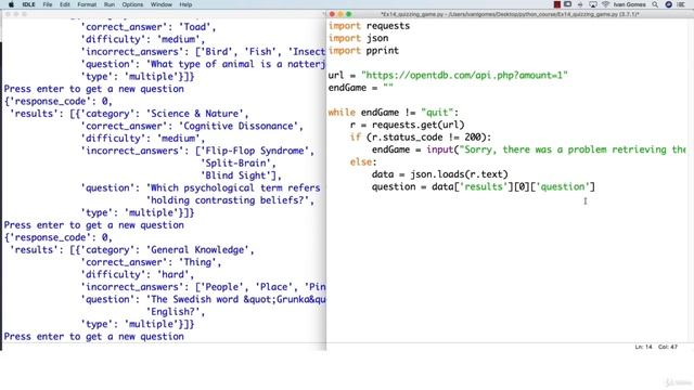 33 Exercise - Request & Json (part 1) смотреть онлайн