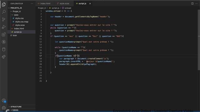 JavaScript: petite utilisation de la fonction prompt() de la boucle while et de la condition if смотреть онлайн