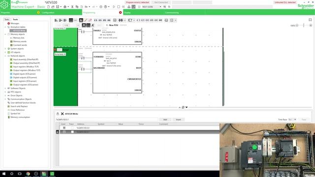 Schneider Electric Modicon M221 PLC Modbus RTU set up and programming with ATV320 Drive. Part 2. En смотреть онлайн