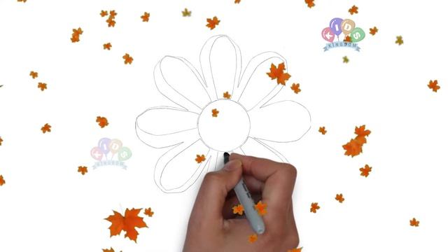 Flower coloring and drawing Learn Colors for kids Kids Kingdom Art ☆ How to Create & color A Flowe смотреть онлайн