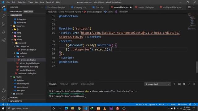 Let's Implement Select2 In Laravel | Many To Many Relations Implementation with Select2 | Part 3 смотреть онлайн