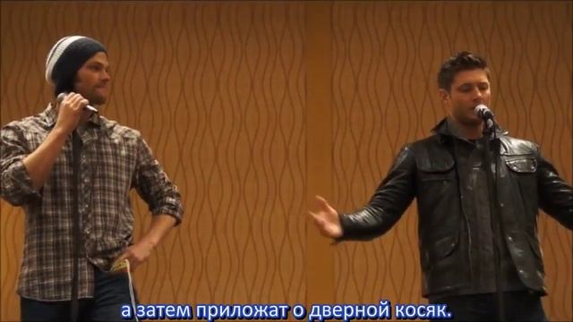 Дженсен Эклз и Джаред Падалеки.Завтрак.Nashcon2012 (rus Sab Part2)