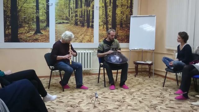 Хэндпан (ханг) и флейта