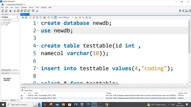 Error Code: 1046 No database selected Select the default DB SOLVED in Mysql смотреть онлайн