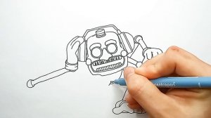 How to draw DJ Music Man from FNAF Security Breach