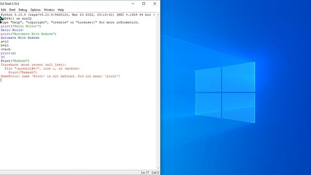 #4 Python Tutorial for Beginners | What is IDLE in Python And How to Run Python Program using IDLE смотреть онлайн