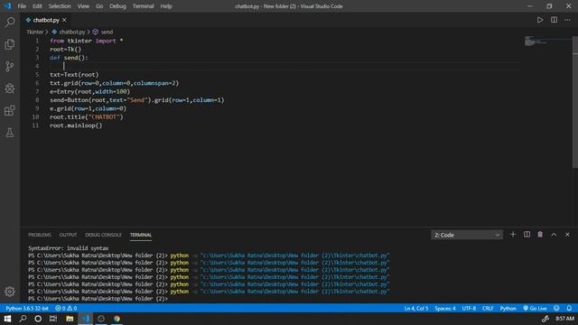 How To Make Simple Chat Bot Using Python || Tkinter || Beginners python tkinter смотреть онлайн