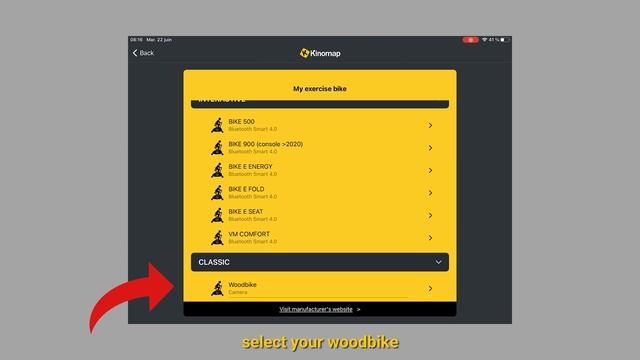 How To Connect Your Woodbike With Kinomap