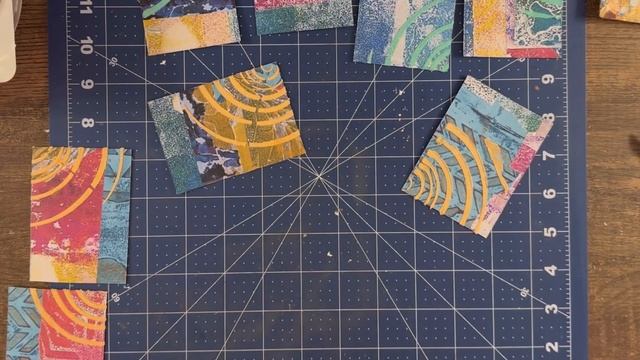 ? ATC Backgrounds W/ Texture Paste + Embossing Powder +gelli Prints