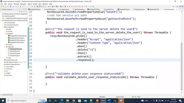 RestAssured API Automation How To Automate DELETE API PART6 AUG20220813 смотреть онлайн