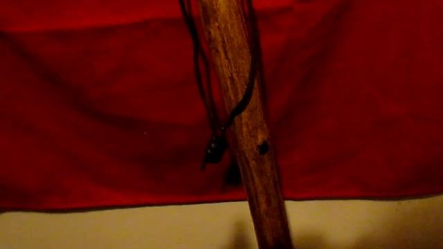 Oak Walking Stick, leather handle/lanyard, with copper tacks смотреть онлайн