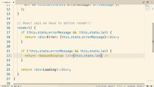 Passing State as Props [6.5] Understanding Lifecycle Methods [Modern React with Redux 2020] смотреть онлайн