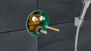 Hansgrohe ShowerSelect -  видеоинструкция по монтажу  термостата 15763000