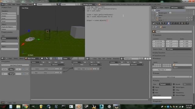 How to make a teleporter in the Blender Game Engine. смотреть онлайн