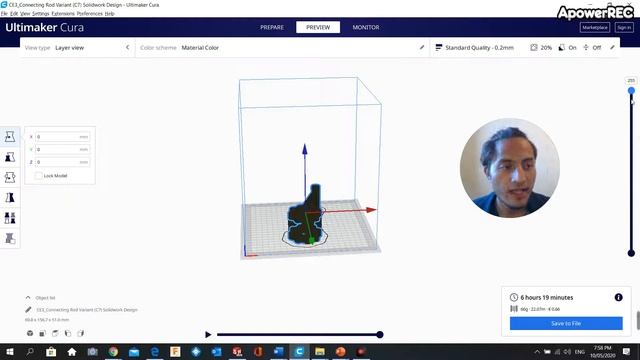 3D Printing Process visualization (Part 4) [Slicing the component Using Ultimaker Cura] смотреть онлайн