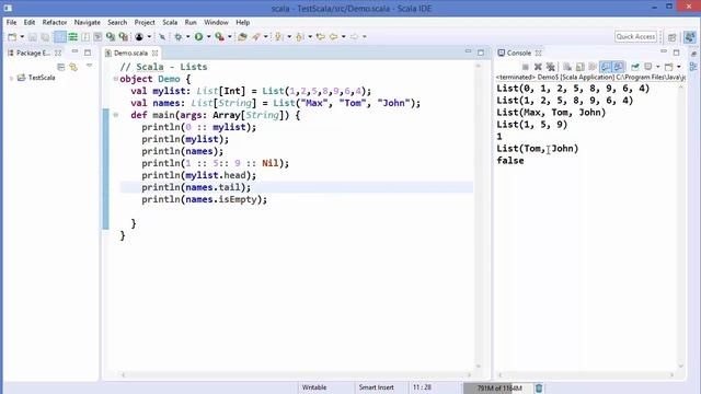 Scala Tutorial 19 - Lists смотреть онлайн
